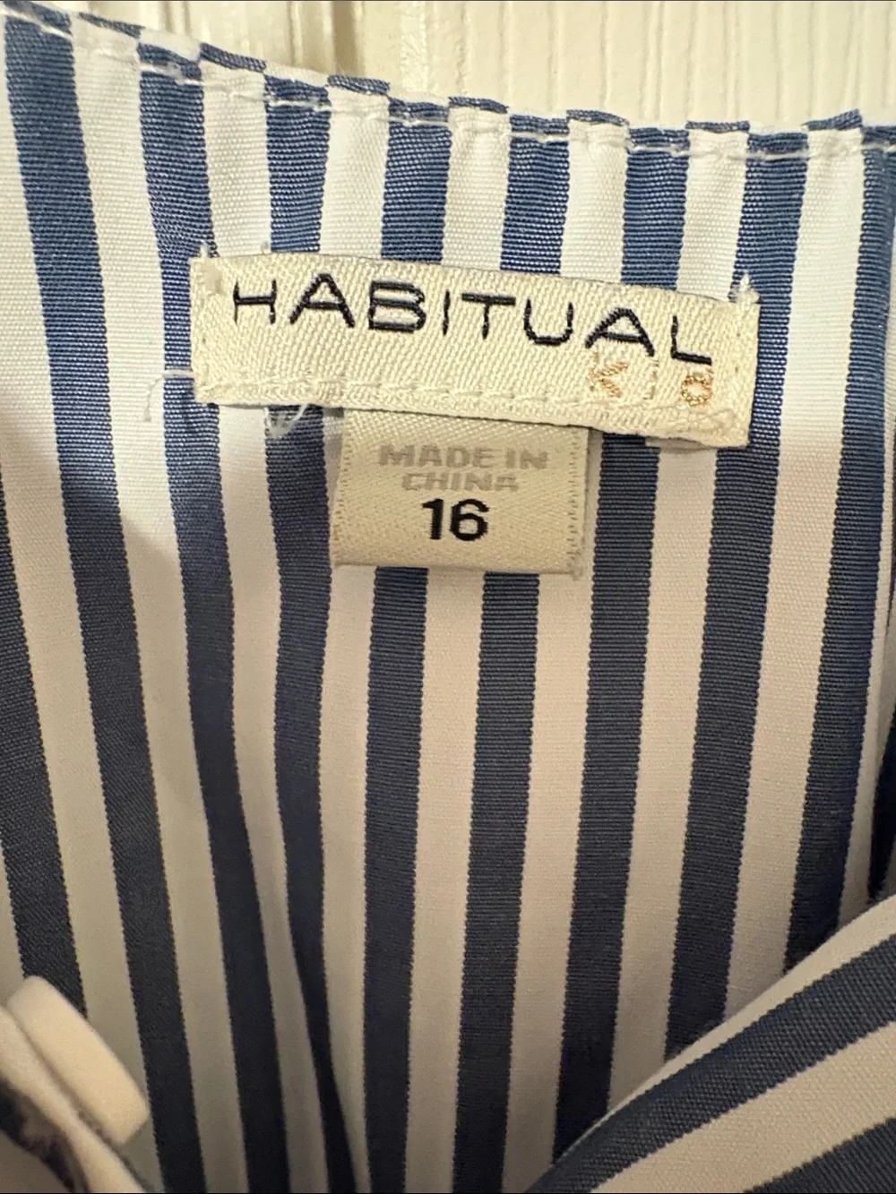 Kids Habitual Navy & White Striped Wrap Mini with Side Knot